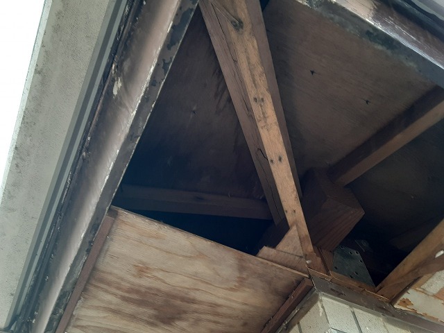 軒天の穴の内部